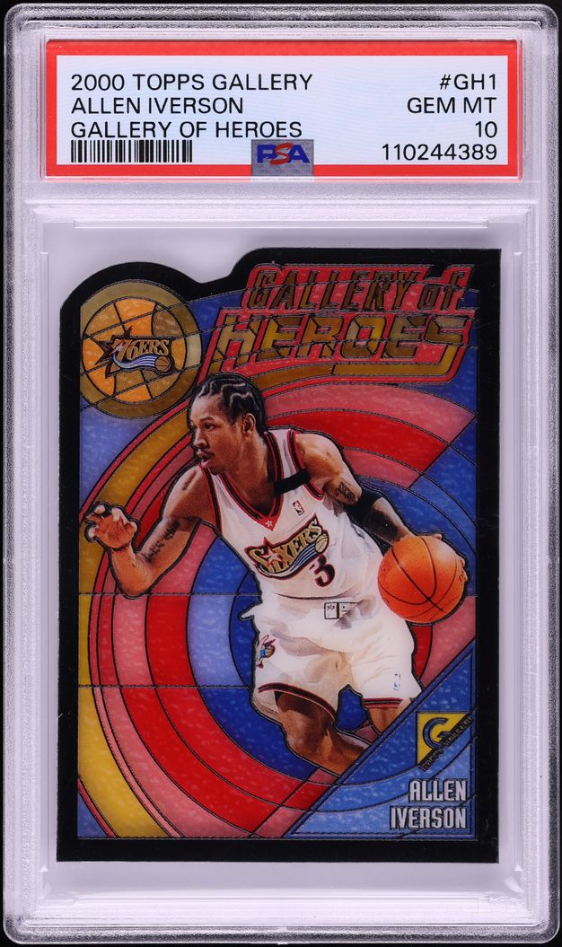 2000 Topps Gallery Of Heroes Die-Cut Allen Iverson #GH1 PSA 10 GEM MINT