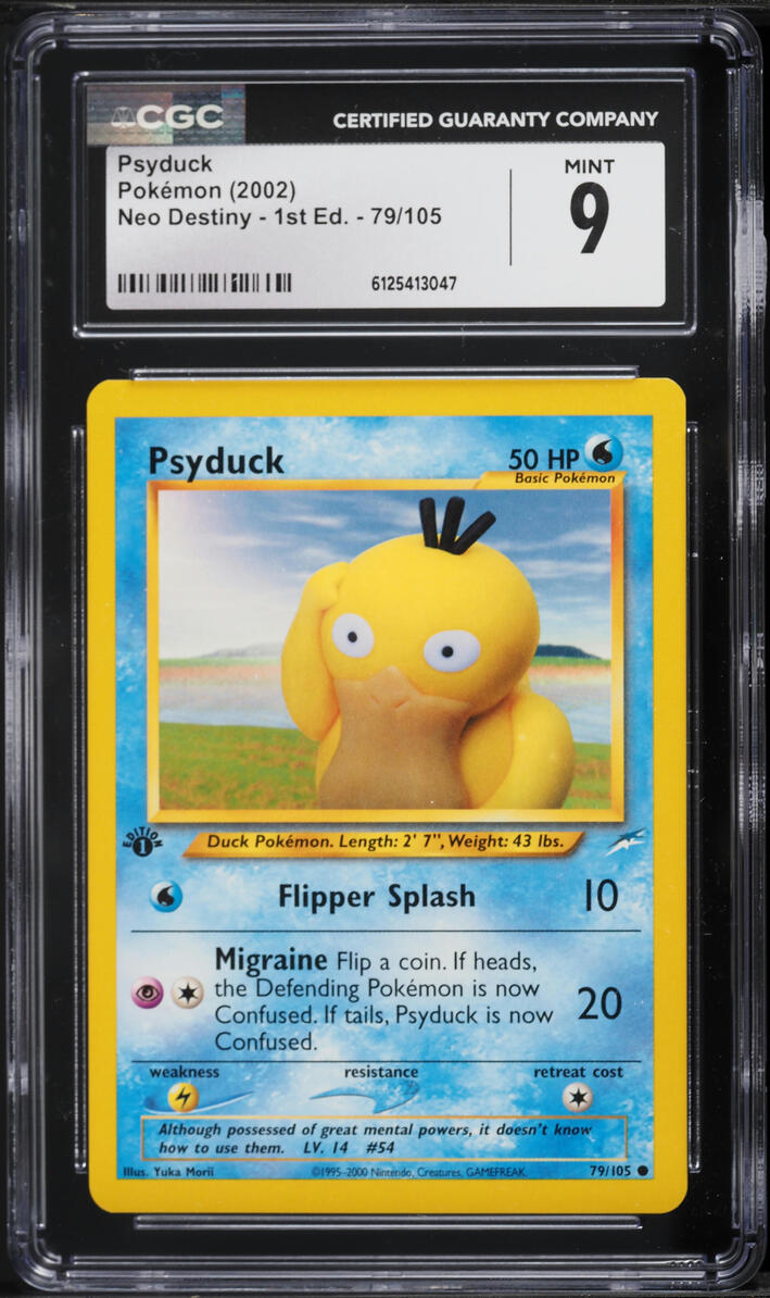 2002 Pokemon Neo Destiny 1st Edition Psyduck #79 CGC 9 MINT