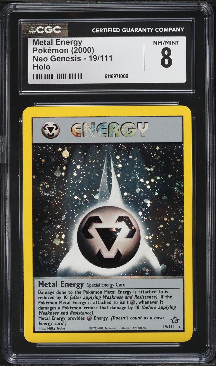 2000 Pokemon Neo Genesis Holo Metal Energy #19 CGC 8 NM-MT