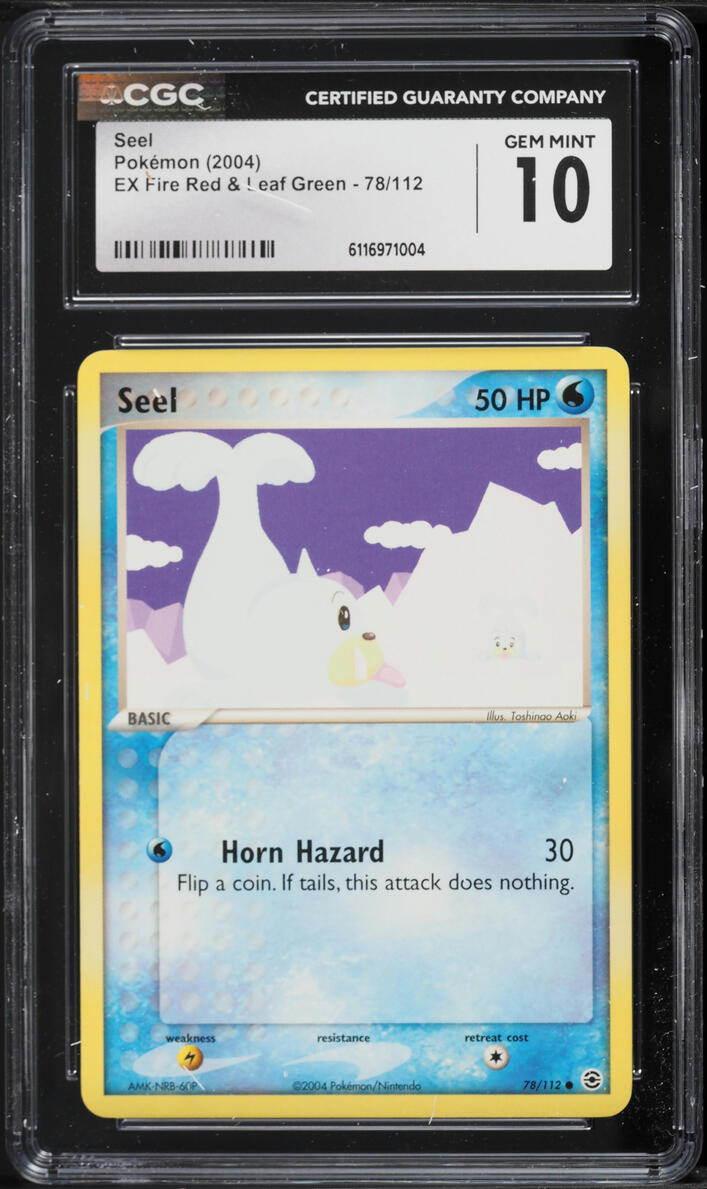 2004 Pokemon EX Fire Red & Leaf Green Seel #78 CGC 10 GEM MINT