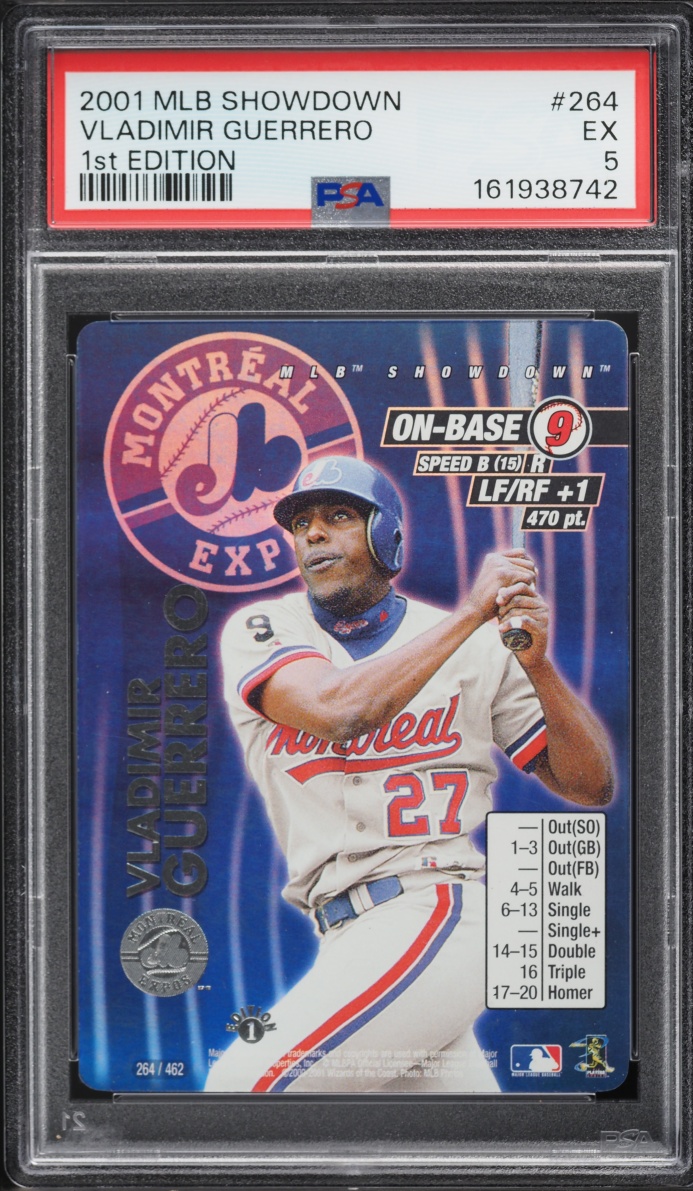 2001 MLB Showdown 1st Edition Vladimir Guerrero #264 PSA 5 EX