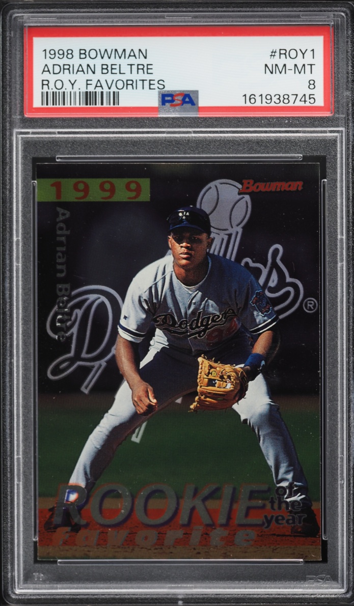 1998 Bowman R.O.Y. Favorites Adrian Beltre ROOKIE #ROY1 PSA 8 NM-MT