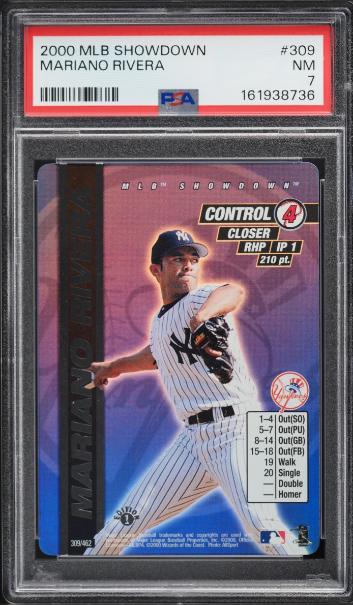 2000 MLB Showdown Mariano Rivera #309 PSA 7 NRMT