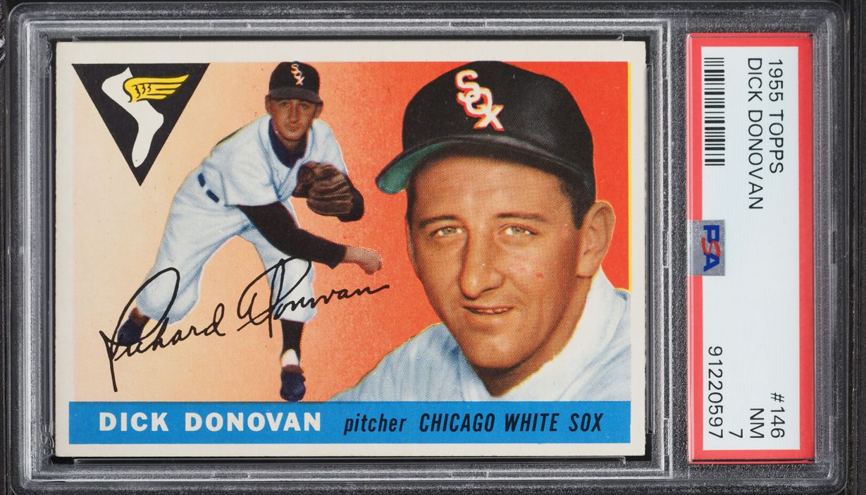 1955 Topps Dick Donovan ROOKIE #146 PSA 7 NRMT