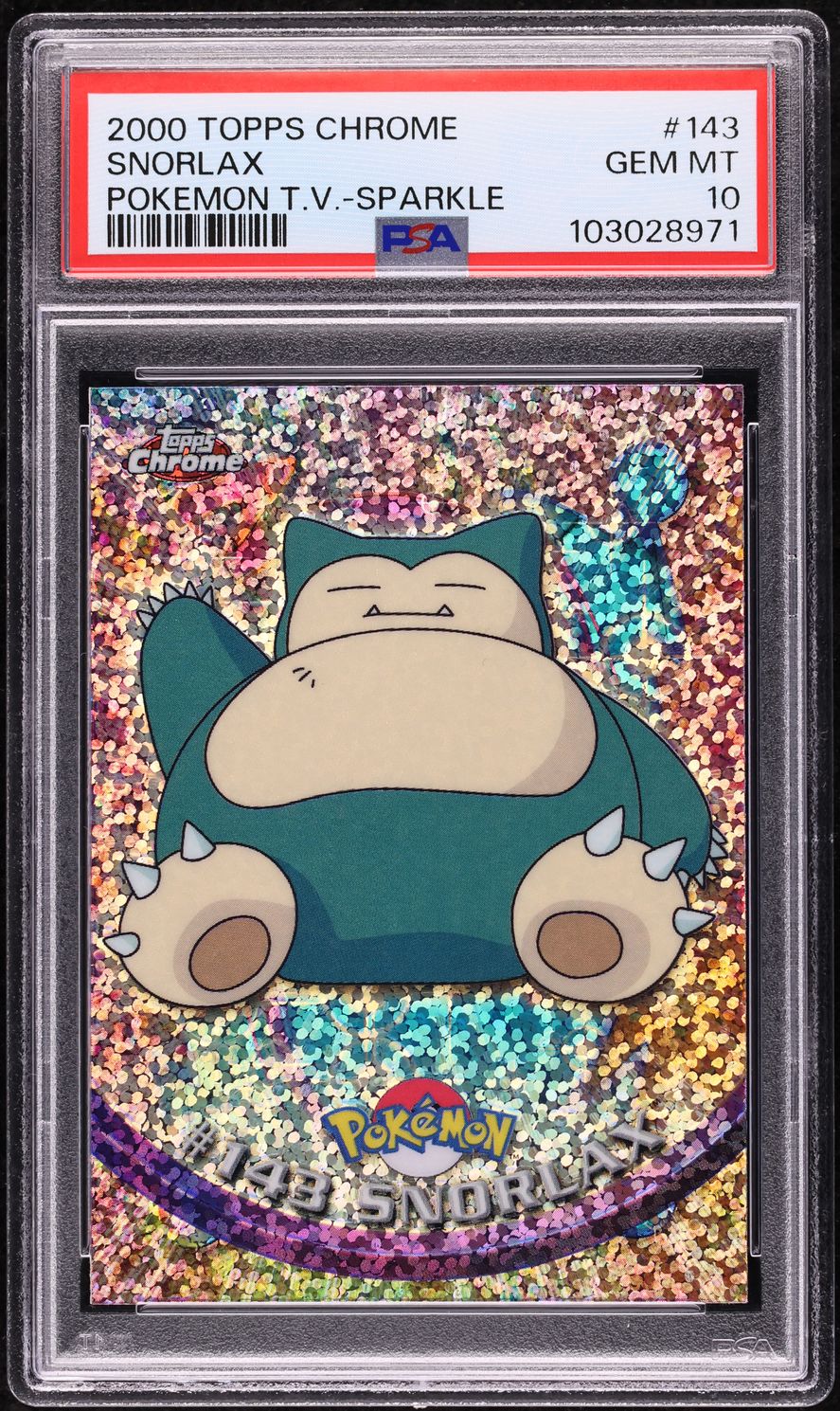 2000 Topps Chrome Pokemon Series 2 Sparkle Snorlax #143 PSA 10 GEM
