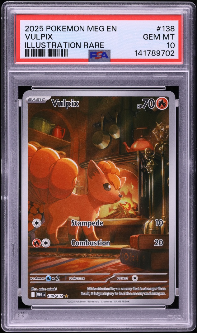2025 Pokemon Mega Evolution IR Vulpix #138 PSA 10 GEM MINT