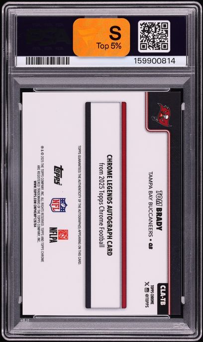 2025 Topps Chrome Legends Black Refractor Tom Brady AUTO DNA 10 /10 #CLA-TB PSA 9 MINT