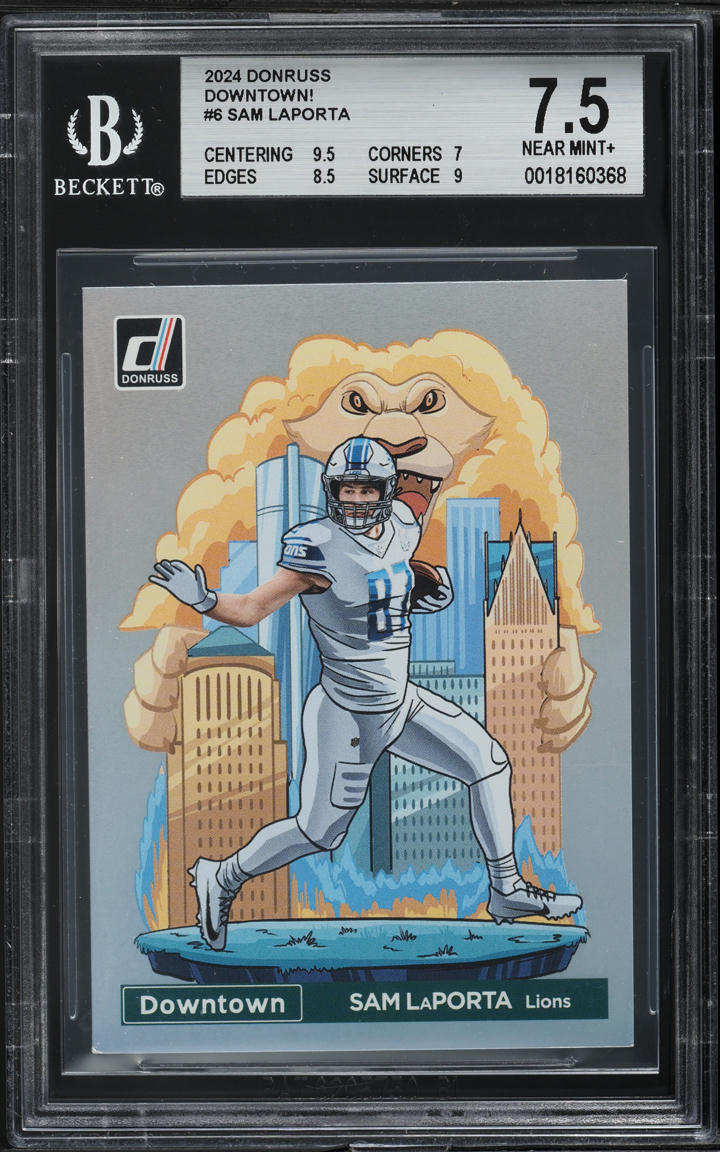2024 Donruss Downtown! Sam LaPorta #6 BGS 7.5 NRMT+