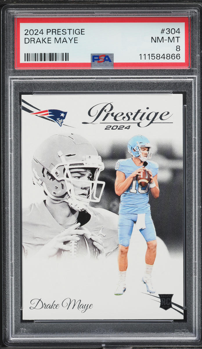 2024 Panini Prestige Drake Maye #304 PSA 8 NM-MT