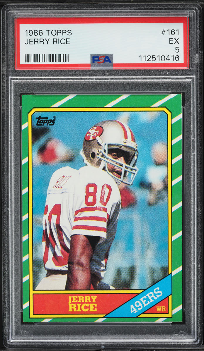 1986 Topps Football Jerry Rice ROOKIE #161 PSA 5 EX on Fanatics Collect