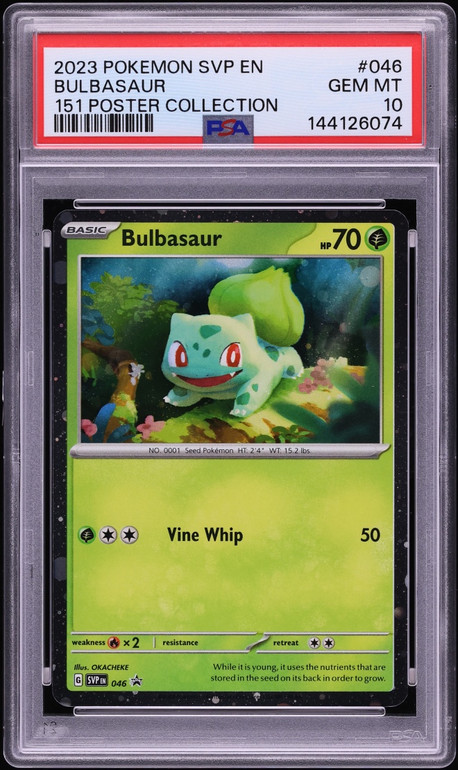 2023 Pokemon Scarlet & Violet Promo 151 Poster Collection Bulbasaur #46 PSA 10 GEM MINT