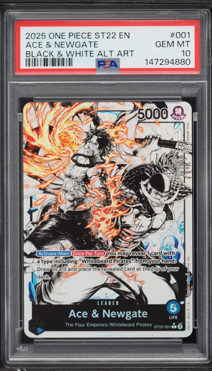 2025 One Piece Starter Deck Alt Art Ace & Newgate #ST22-001 PSA 10 GEM MINT