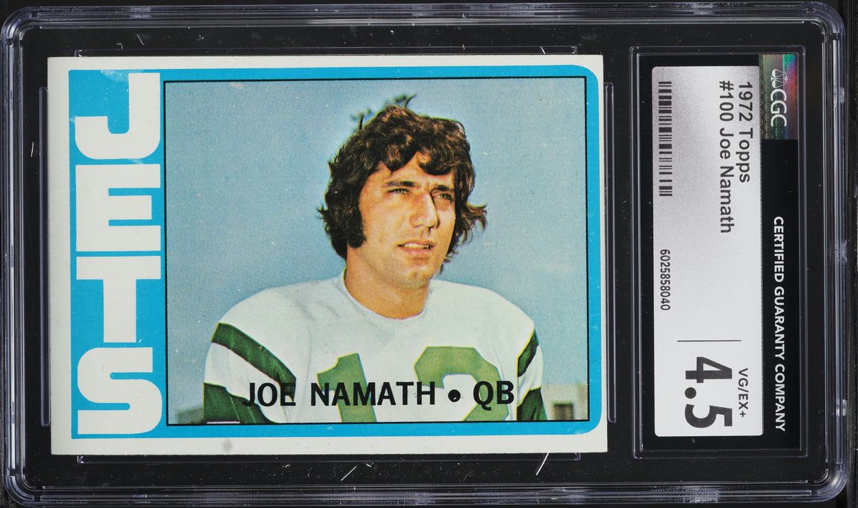 1972 Topps Football Joe Namath #100 CGC 4.5 VGEX+