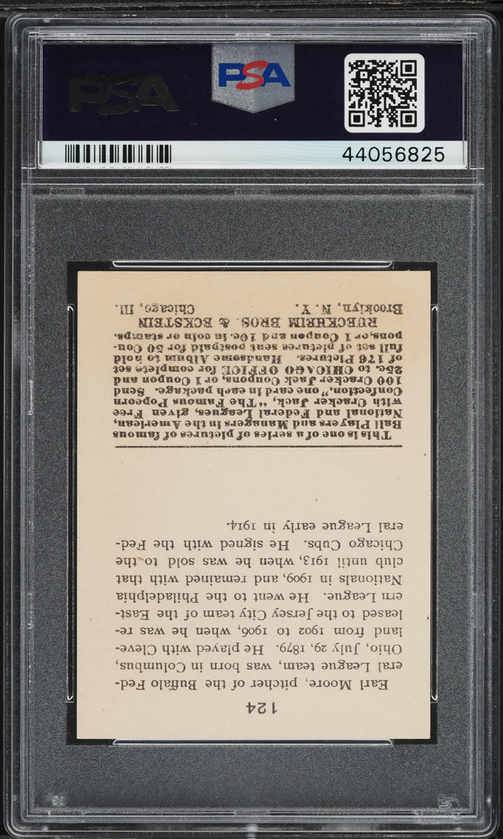 1915 Cracker Jack Earl Moore #124 PSA 6 EXMT