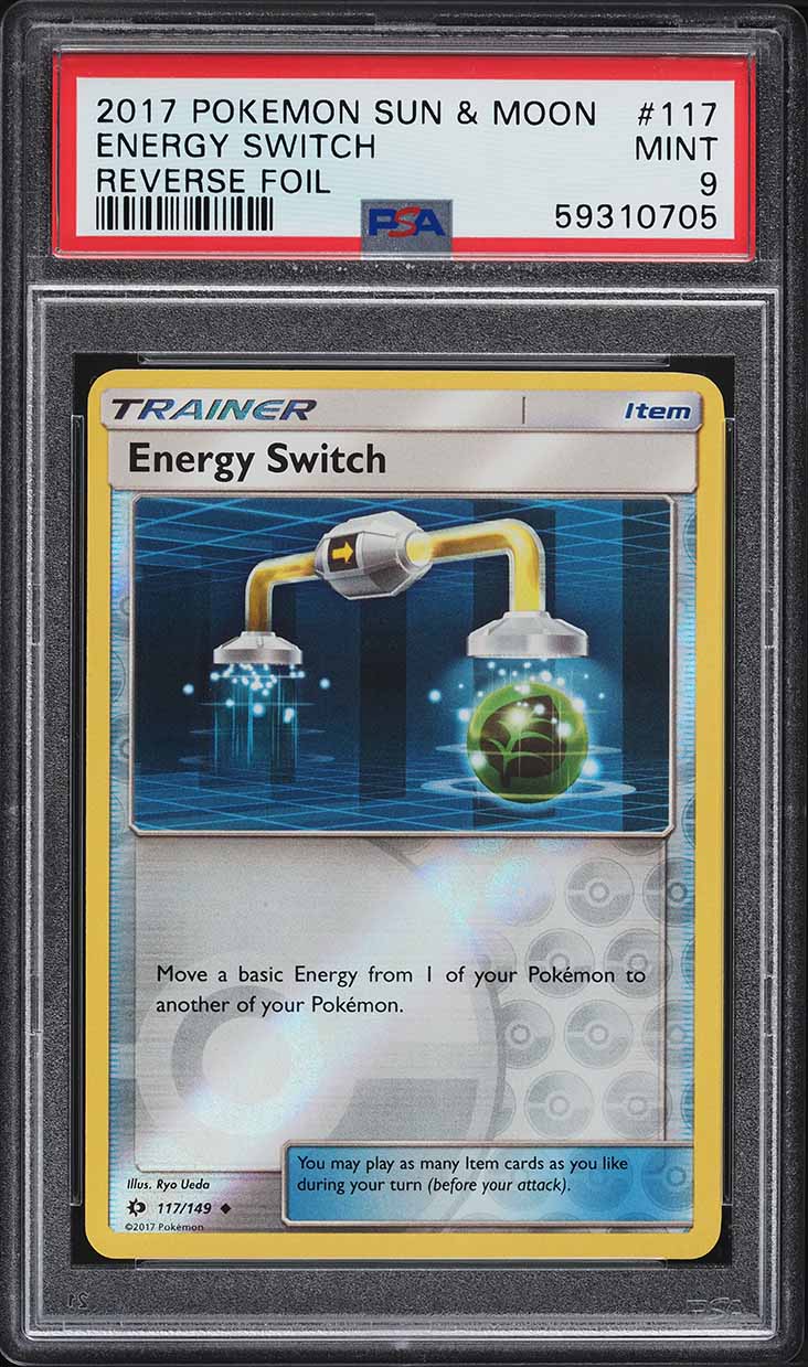 2017 Pokemon Sun & Moon Reverse Holo Energy Switch #117 PSA 9 MINT