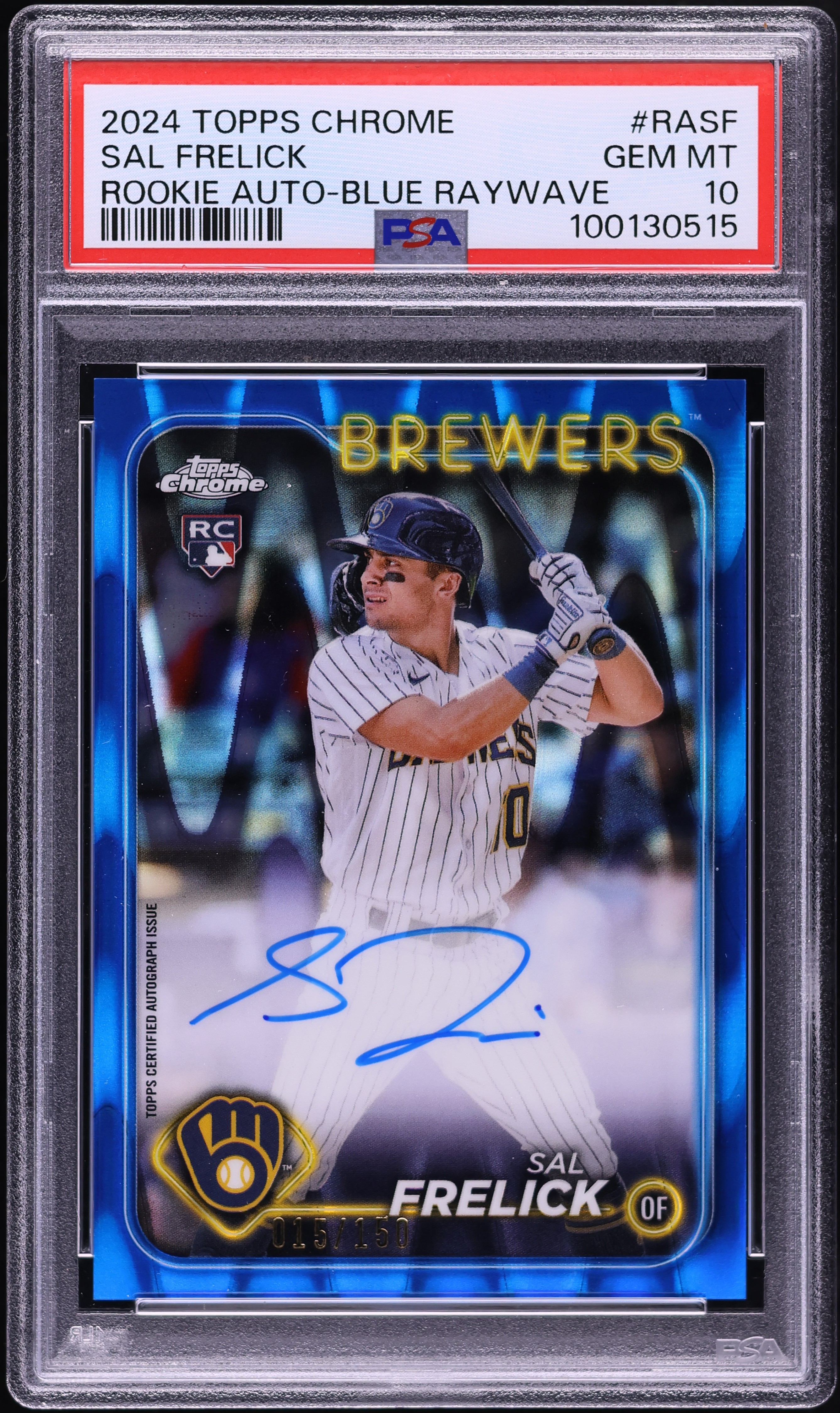 2024 Topps Chrome Blue Raywave Sal Frelick ROOKIE AUTO /150