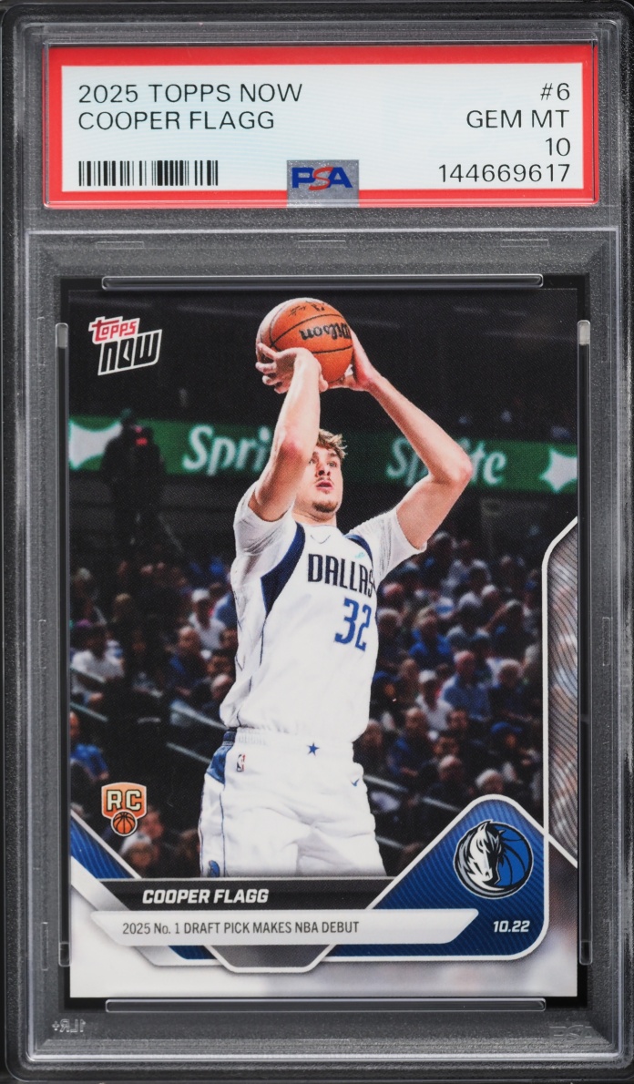2025 Topps Now Cooper Flagg ROOKIE #6 PSA 10 GEM MINT