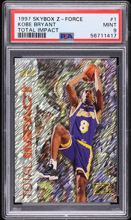 1997 Skybox Z-Force Total Impact Kobe Bryant #1 PSA 9 MINT on