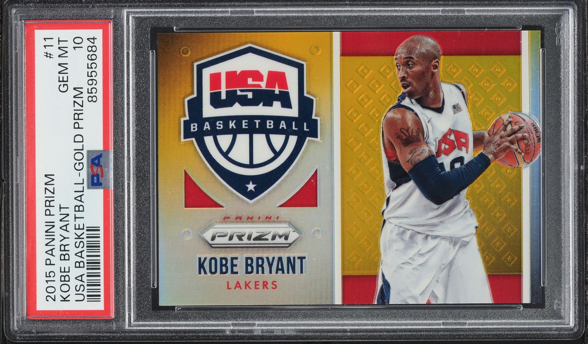2015 Panini Prizm USA Basketball Gold Kobe Bryant /10 #11 PSA 10 GEM MINT - Photo 1