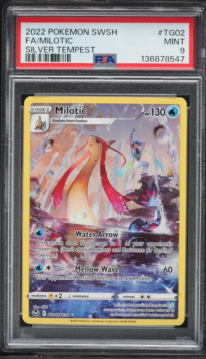 2022 Pokemon Sword & Shield Silver Tempest CHR Milotic #TG02 PSA 9 MINT