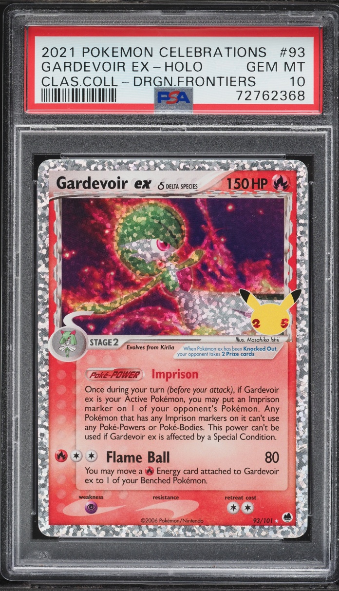 2021 Pokemon Sword & Shield Celebrations Classic Collection Holo Gardevoir ex #93 PSA 10 GEM
