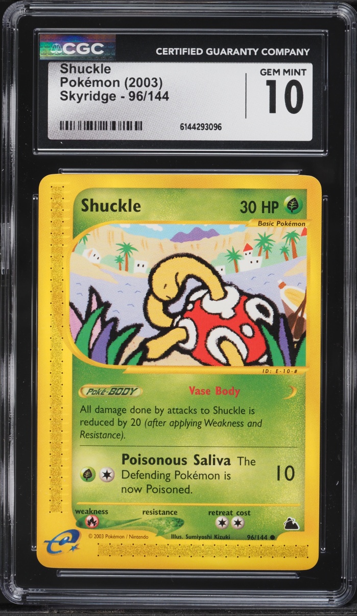 2003 Pokemon Skyridge Shuckle #96 CGC 10 GEM MINT