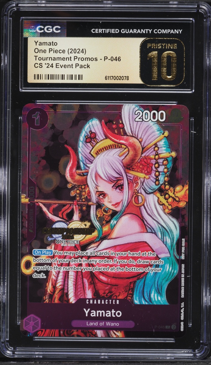 2024 One Piece Promo Championship Event Pack Yamato #P-046 CGC 10 PRISTINE