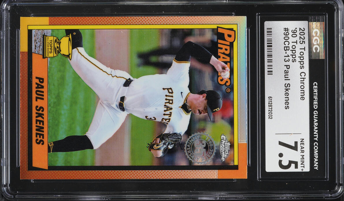 2025 Topps Chrome '90 Paul Skenes #90CB-13 CGC 7.5 NRMT+