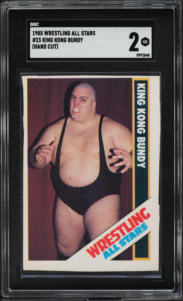 1985 Wrestling All Stars King Kong Bundy #23 SGC 2 GD