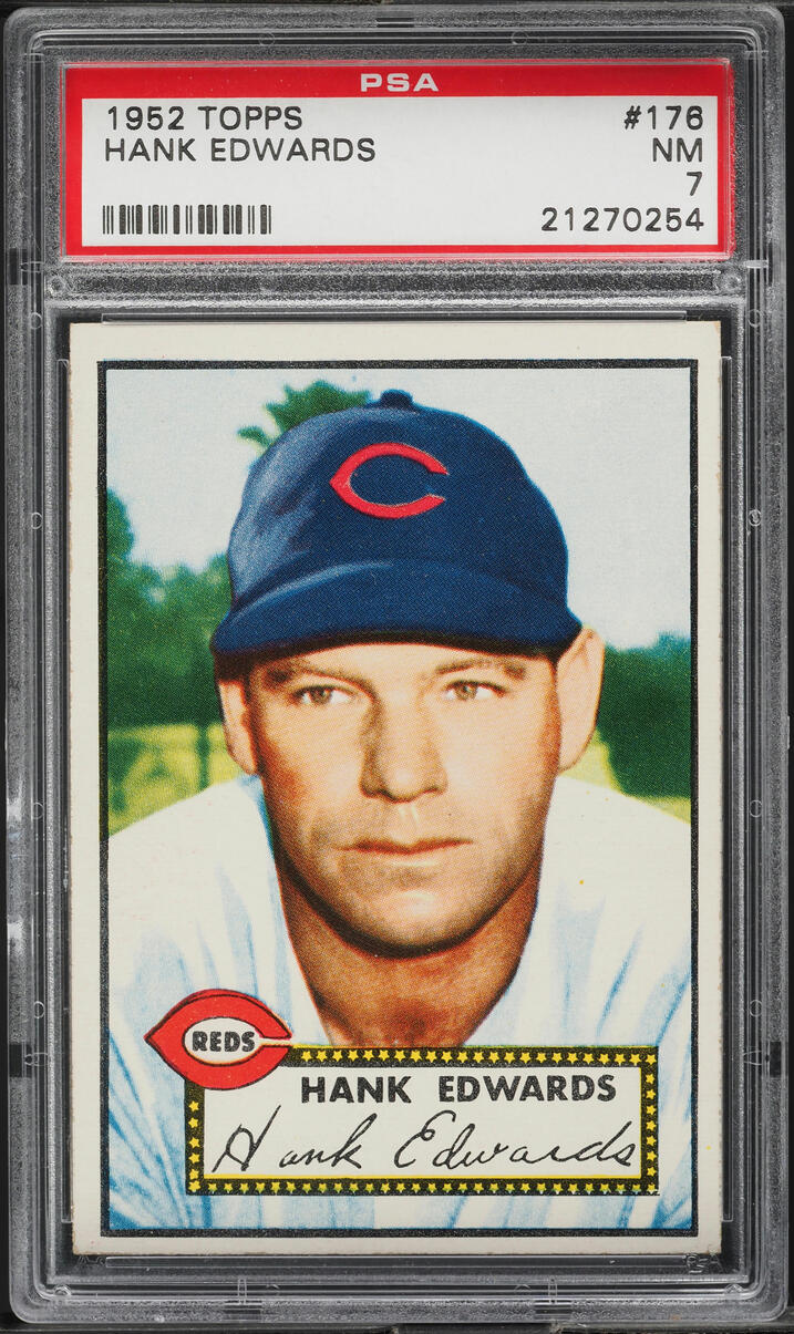 1952 Topps Hank Edwards #176 PSA 7 NRMT