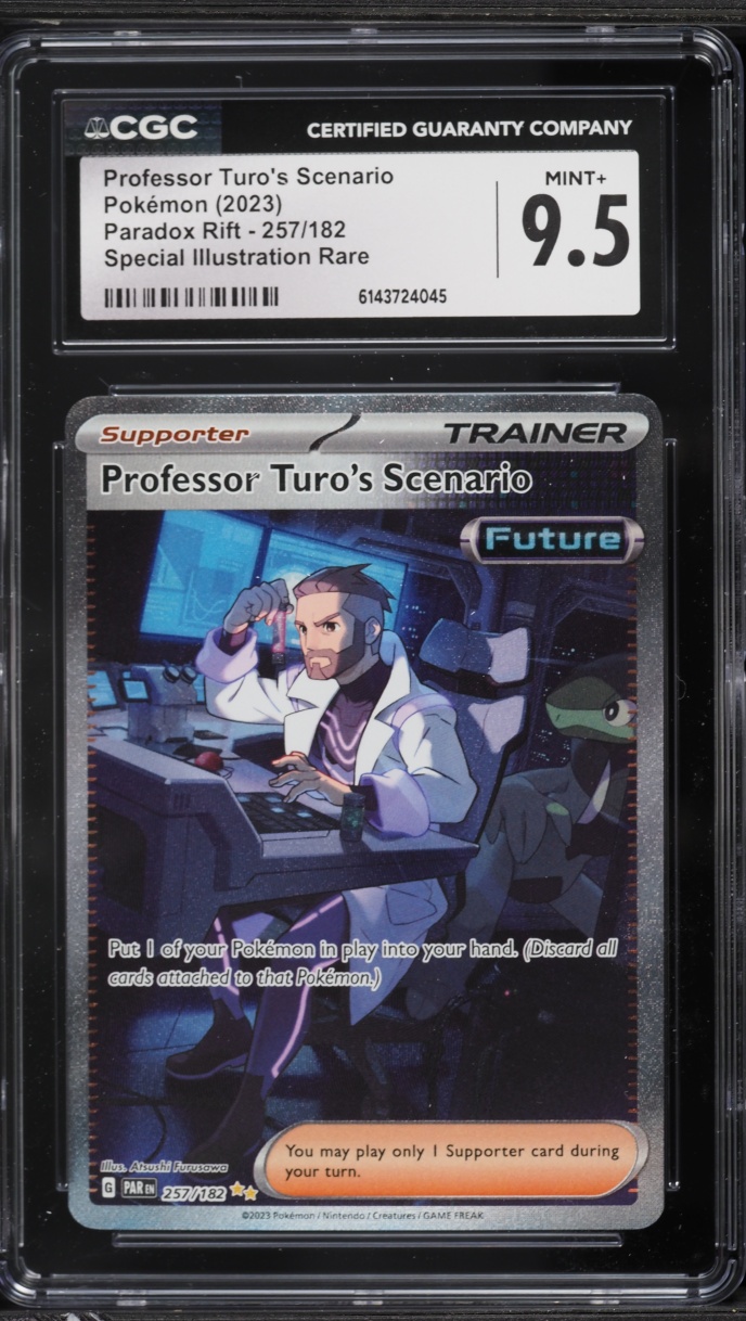 2023 Pokemon Scarlet & Violet Paradox Rift SIR Professor Turo's Scenario #257 CGC 9.5 MINT+