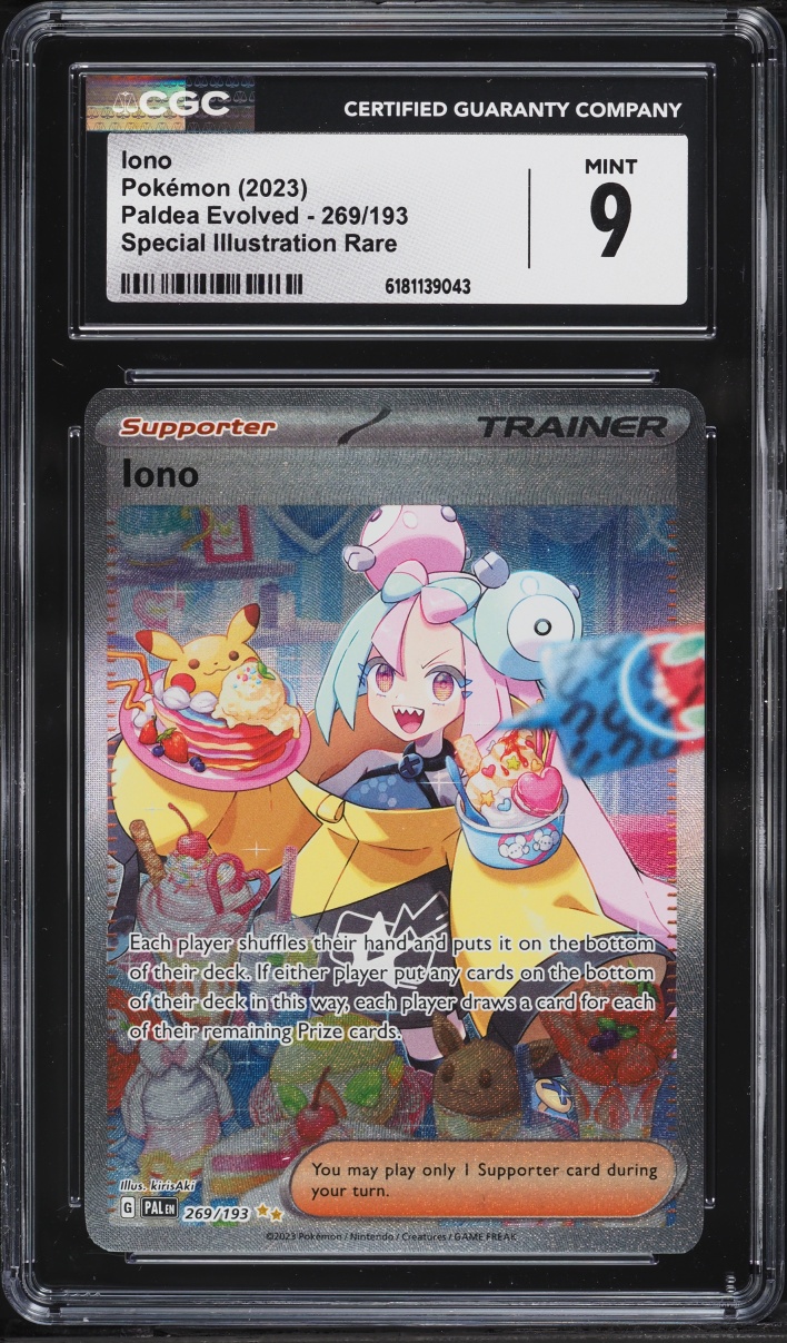2023 Pokemon Scarlet & Violet Paldea Evolved SIR Iono #269 CGC 9 MINT