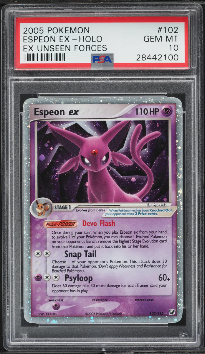 2005 Pokemon EX Unseen Forces Espeon ex #102 PSA 10 GEM MINT