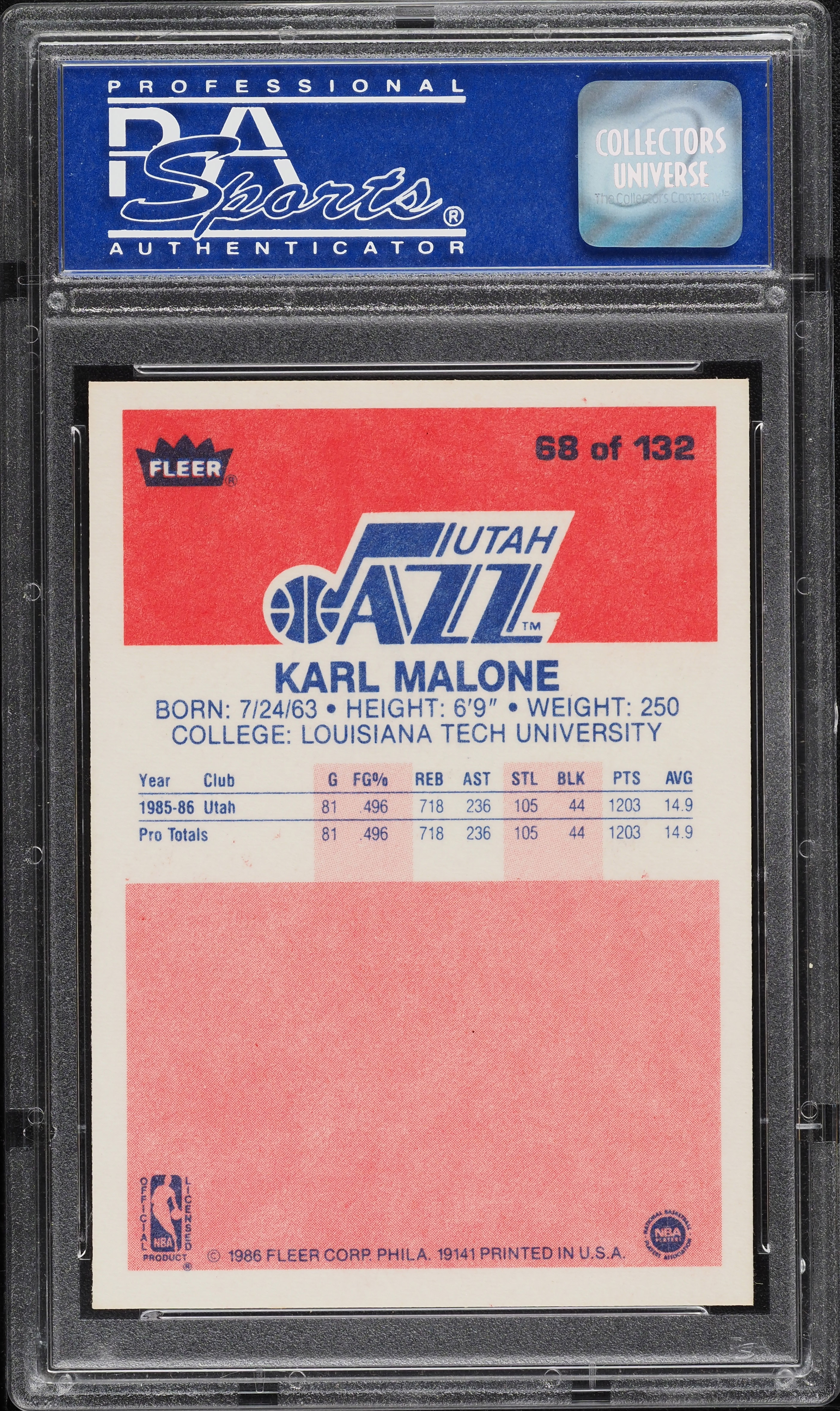 その他 fleer86 87 karl malone rc!!  mint Amazon.com: PSA Mint 8 1986 Fleer Karl Malone Rookie Card