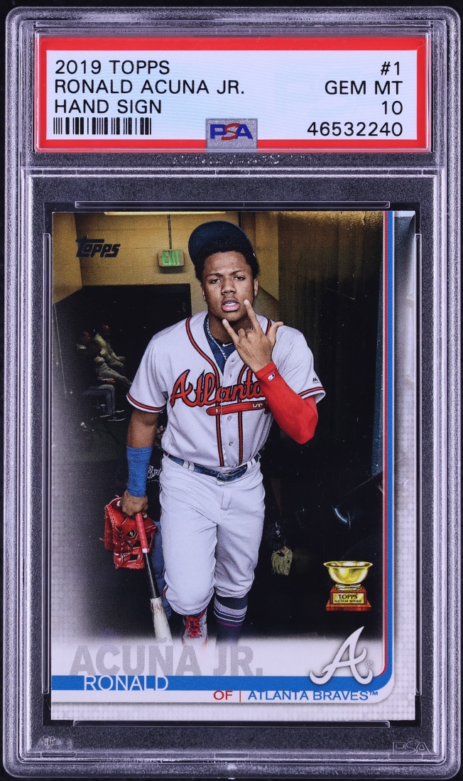 2019 Topps Hand Sign Ronald Acuna Jr. SP #1 PSA 10 GEM MINT