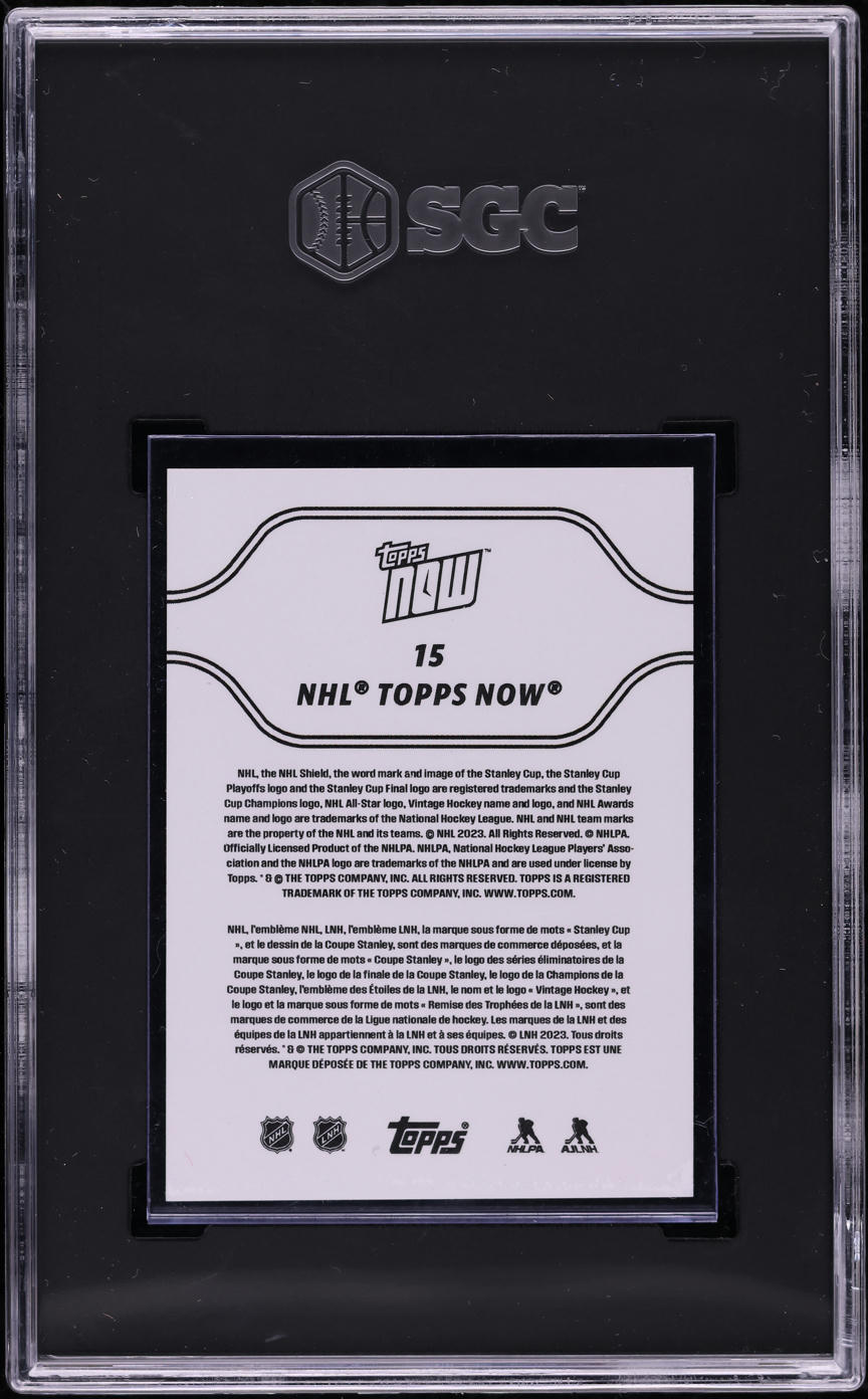 2023 Topps Now NHL Stickers Connor Bedard ROOKIE #15 SGC 9.5 MINT+
