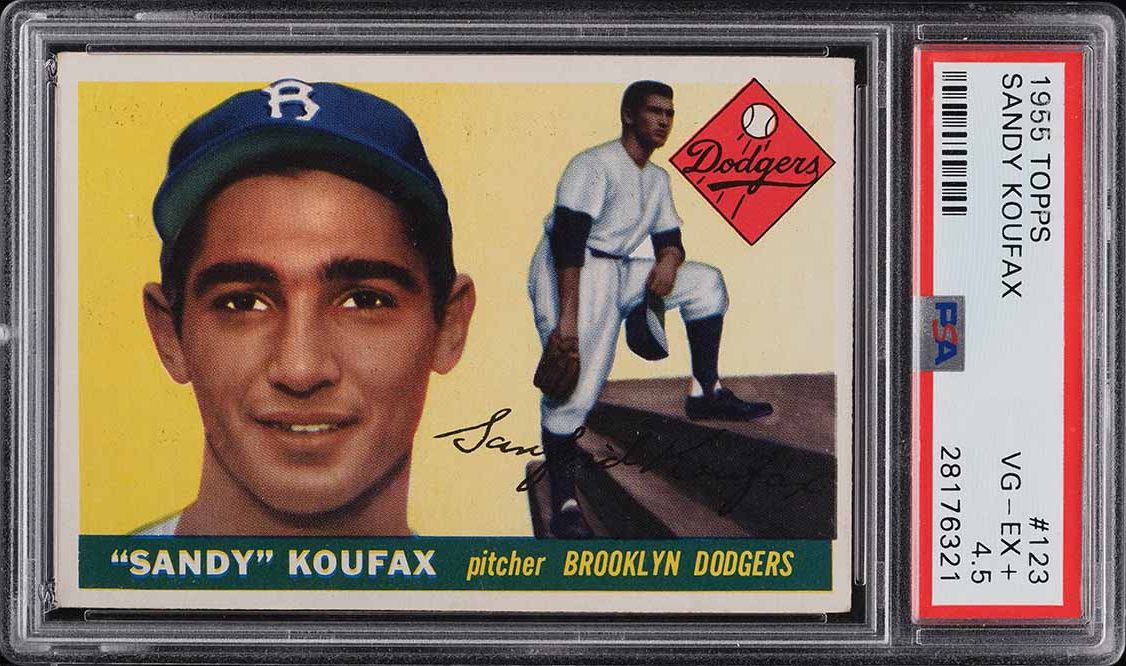 1955 Topps Sandy Koufax ROOKIE #123 PSA 4.5 VGEX+