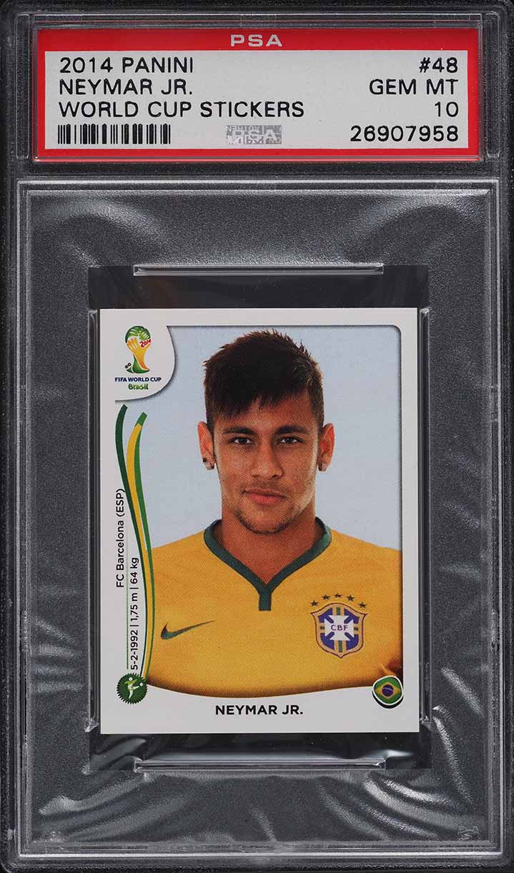 2014 Panini Prizm World Cup Neymar Jr AUTO #112 PSA/DNA 10 GEM