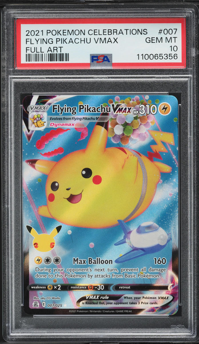 2021 Pokemon Sword & Shield Celebrations Flying Pikachu VMAX #7 PSA 10 GEM MINT
