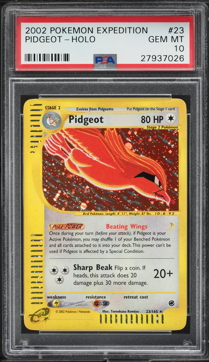 2002 Pokemon Expedition Holo Pidgeot #23 PSA 10 GEM MINT