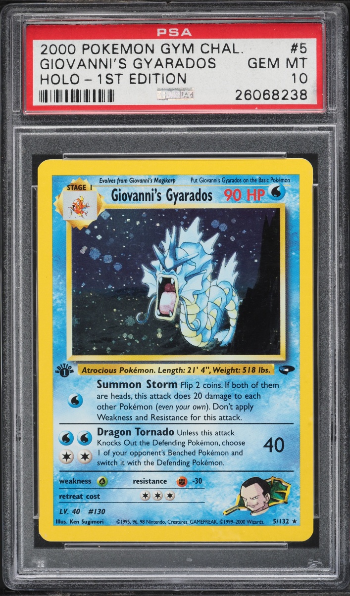 2000 Pokemon Gym Challenge 1st Edition Holo Giovanni's Gyarados #5 PSA 10 GEM MINT