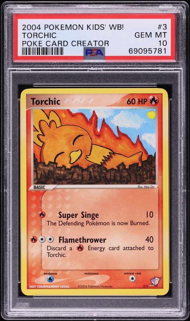 2004 Pokemon Kids' WB! Poke Card Creator Torchic #3 PSA 10 GEM MINT