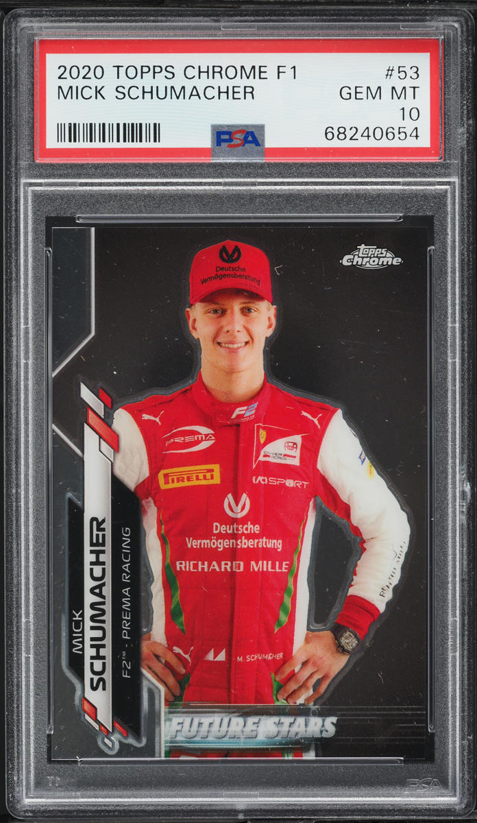 2020 Topps Chrome Formula 1 F1 Mick Schumacher ROOKIE #53 PSA 10 GEM MINT
