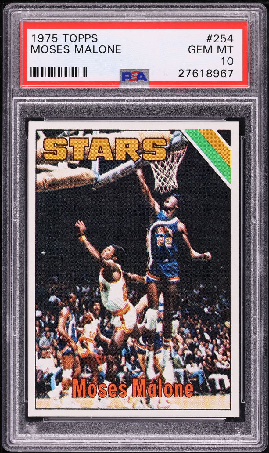 1975 Topps Basketball Moses Malone ROOKIE #254 PSA 10 GEM MINT