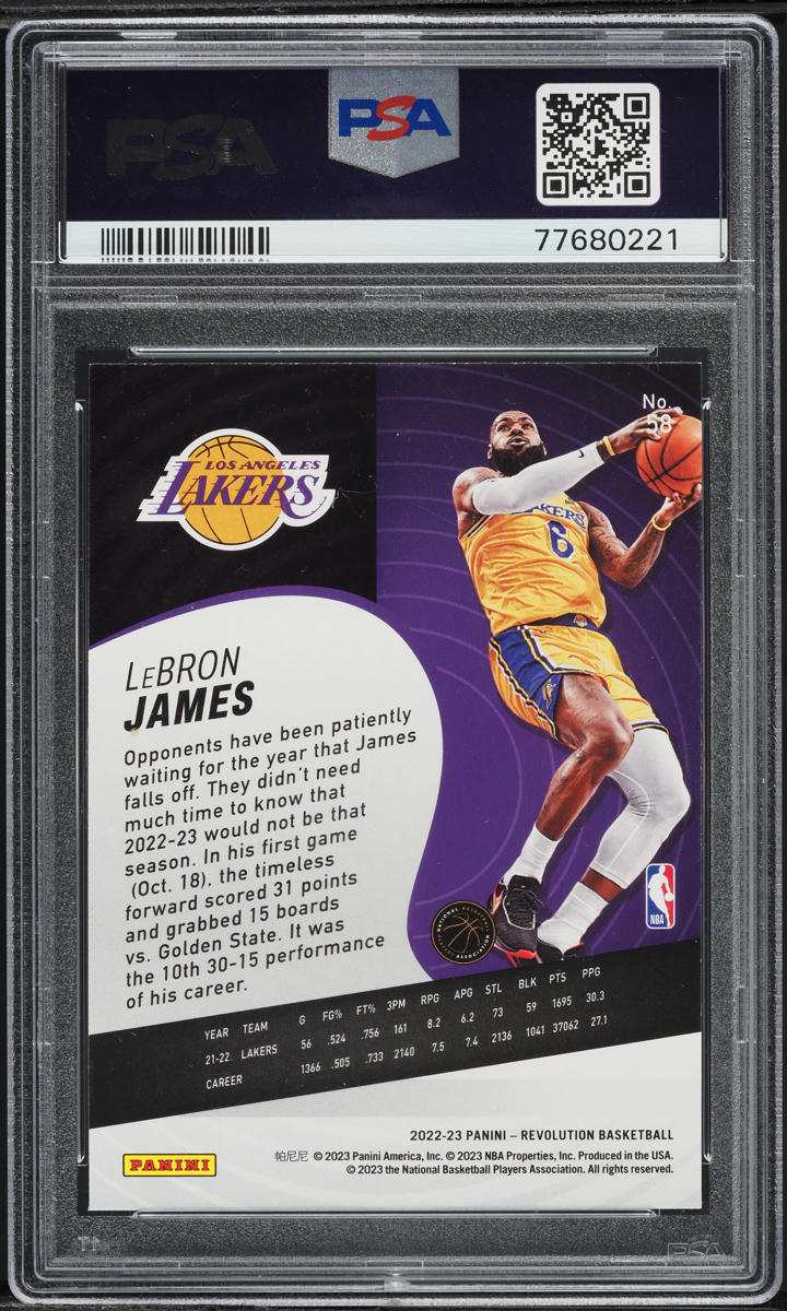 2022 Panini Revolution LeBron James #58 PSA 9 MINT