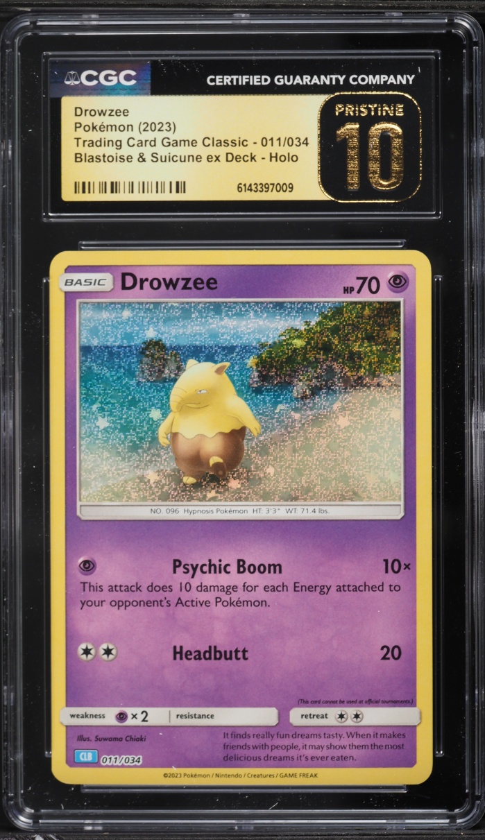2023 Pokemon Scarlet & Violet TCG Classic Collection Holo Drowzee #11 CGC 10 PRISTINE
