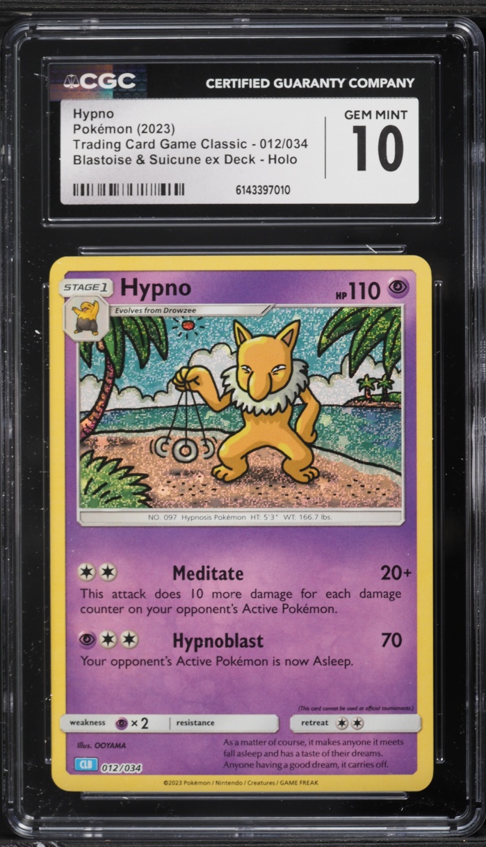 2023 Pokemon TCG Classic Collection Holo Hypno #12 CGC 10 GEM MINT