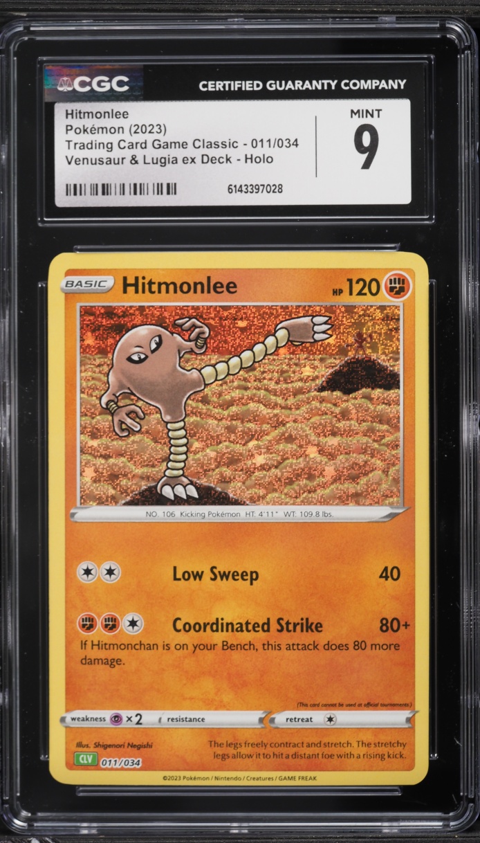 2023 Pokemon TCG Classic Collection Holo Hitmonlee #11 CGC 9 MINT