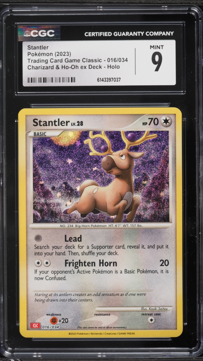 2023 Pokemon TCG Classic Collection Holo Stantler #16 CGC 9 MINT