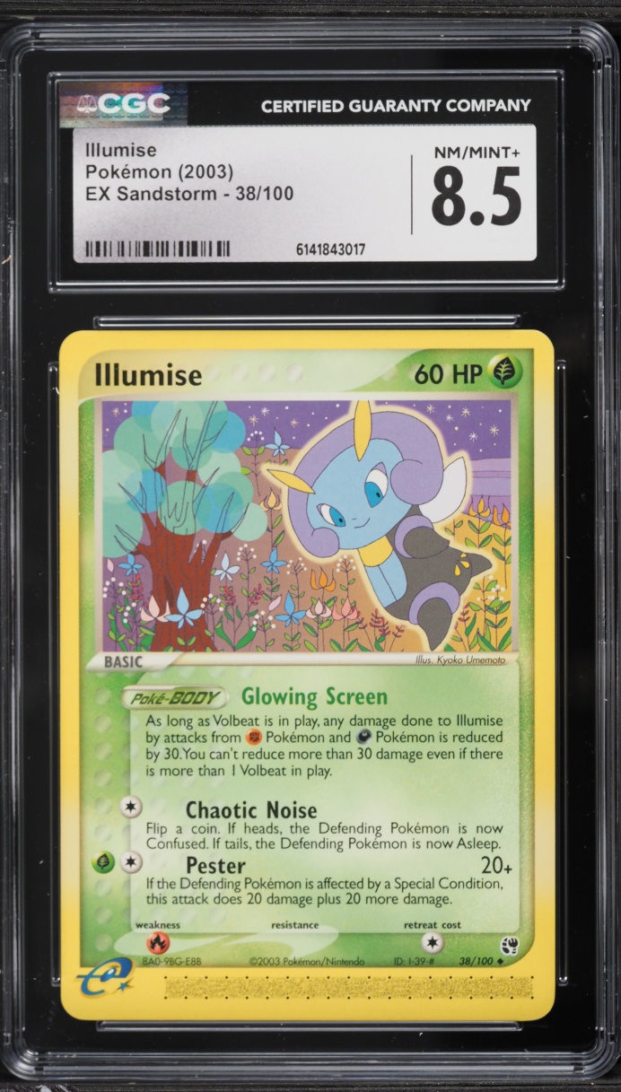 2003 Pokemon EX Sandstorm Illumise #38 CGC 8.5 NM-MT+